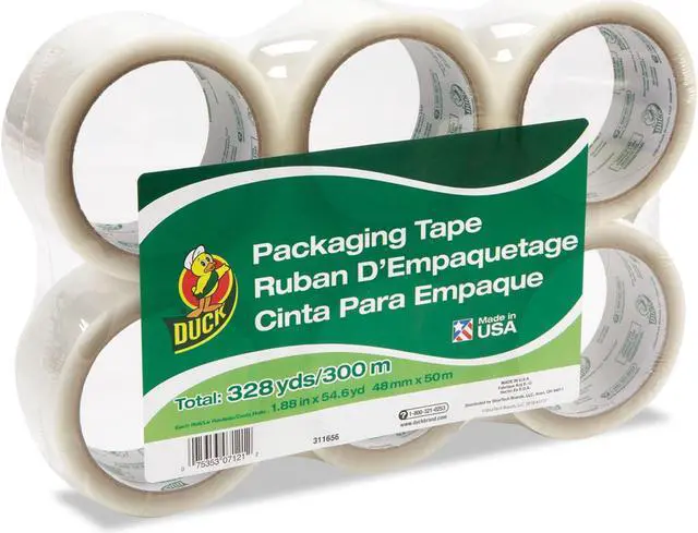 Alt view image 8 of 13 - Commercial Grade Packaging Tape, 3" Core, 1.88" x 55 yds, Clear, 6/Pack