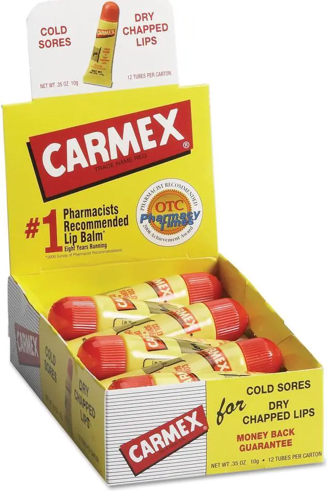 Alt view image 3 of 3 - Carmex Moisturizing Lip Balm Original Flavor 0.35oz 12/Box 11313
