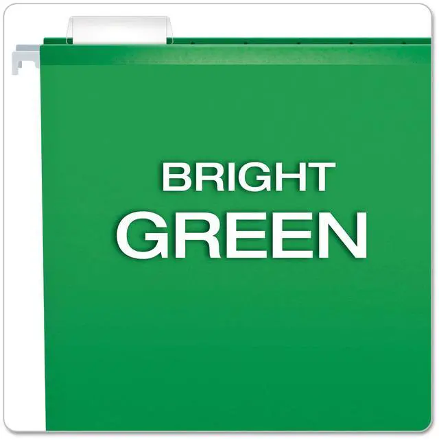Alt view image 11 of 15 - Tops Pendaflex 415215BGR Reinforced Hanging Folders  Kraft  Letter  Bright Green  25/Box
