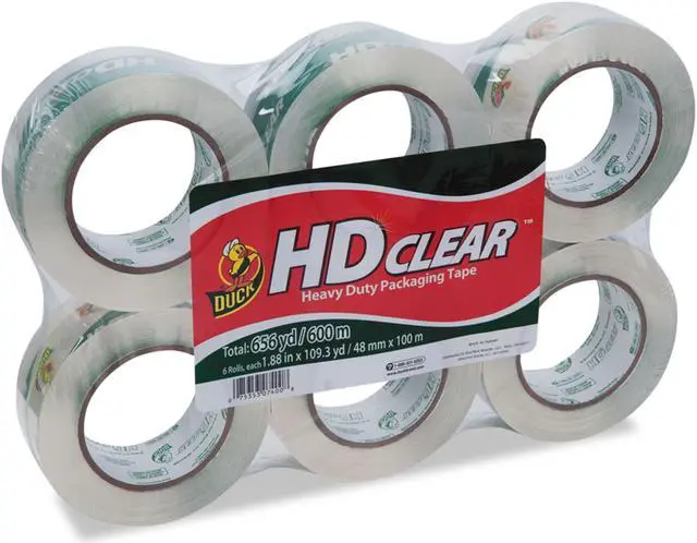 Alt view image 5 of 11 - Duck Heavy-Duty Carton Packaging Tape 1.88" x 110 yards Clear 6/Pack 299016 - OEM