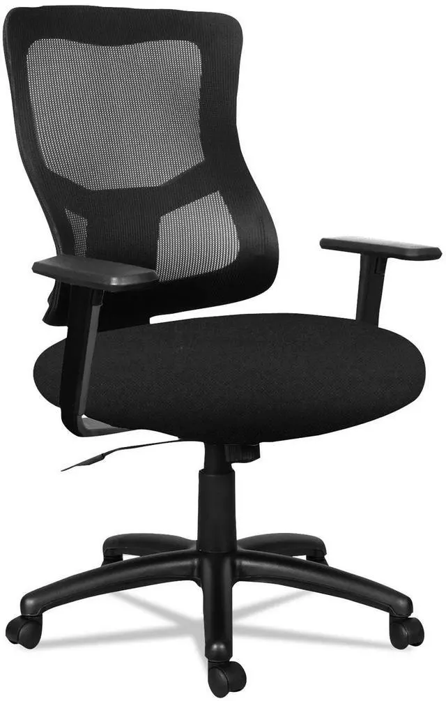 Alt view image 14 of 20 - Alera ALEELT4214F Elusion II Series Mesh Mid-Back Swivel/Tilt Chair with Adjustable Arms