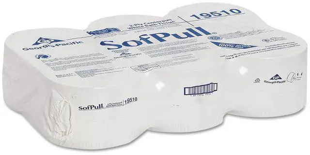 Alt view image 7 of 12 - SofPull High Capacity Center Pull Tissue 1000 Sheets/Roll 6 Rolls/Carton 19510