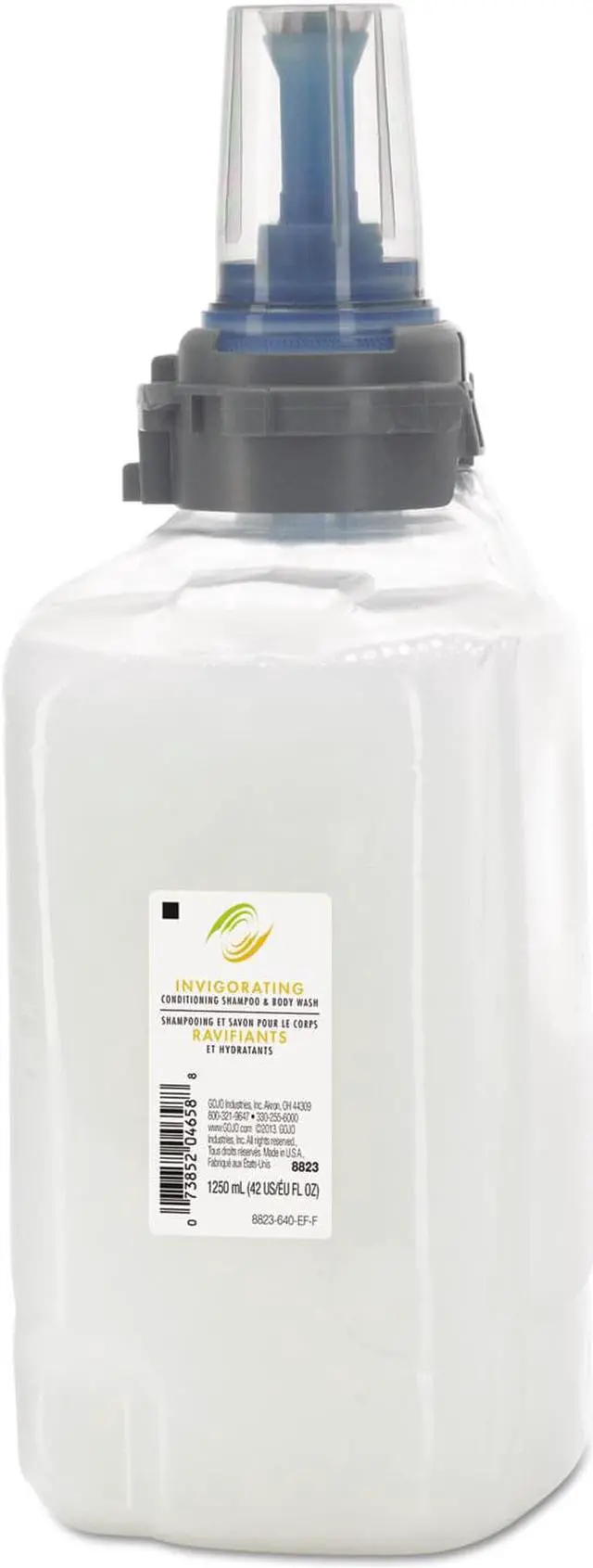 Alt view image 9 of 13 - Gojo - 8823-03 - Lather & Klean Body & Hair Shampoo, Citrus Ginger, 1250 mL, 3 Refills/Case -