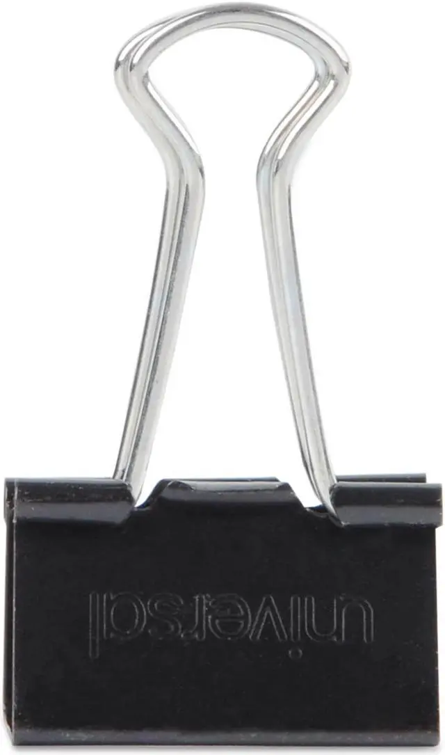 Alt view image 5 of 5 - UNIVERSAL Medium Binder Clips Zip-Seal Bag 5/8" Capacity 1 1/4" Wide Black 36/Bag 10210VP