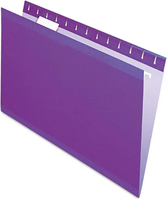 Alt view image 3 of 4 - Pendaflex Reinforced Hanging Folders 1/5 Tab Legal Violet 25/Box 415315VIO