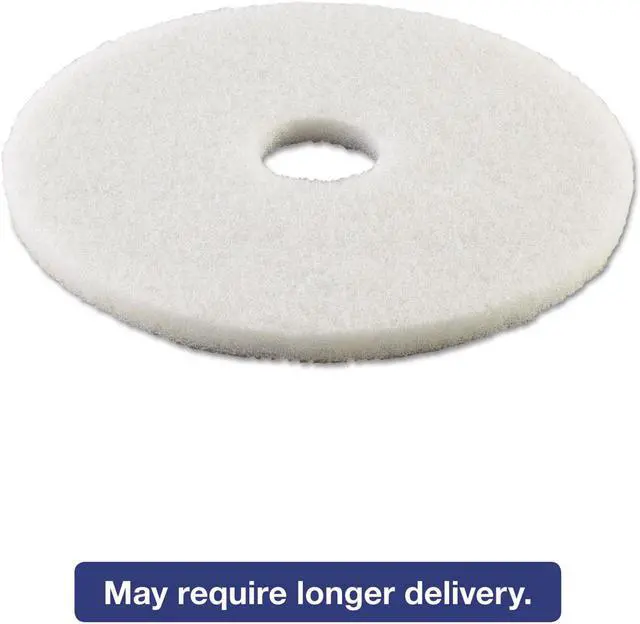 Main image of Boardwalk Standard Polishing Floor Pads 15" Diameter White 5/Carton 4015WHI