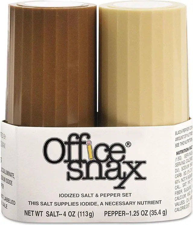 Alt view image 3 of 3 - Condiment Set 4oz Salt 1.5oz Pepper Two-Shaker Set