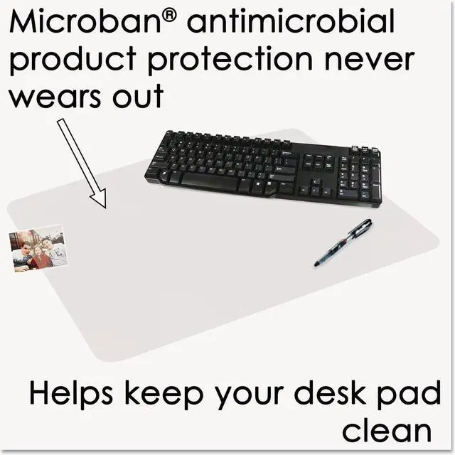 Alt view image 9 of 9 - Artistic KrystalView Desk Pad with Microban Matte 17 x 12 Clear 60740MS