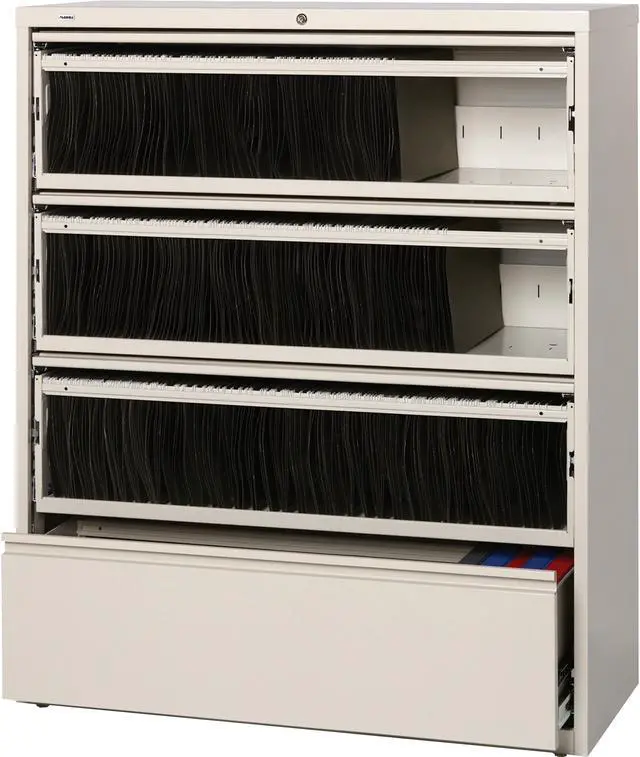 Alt view image 5 of 6 - Lorell 43514 Receding Lateral File with Roll Out Shelves