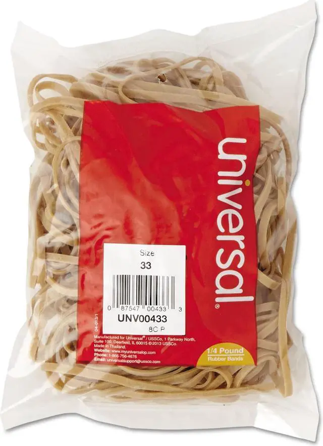 Main image of UNIVERSAL Rubber Bands Size 33 3-1/2 x 1/8 160 Bands/1/4lb Pack 00433