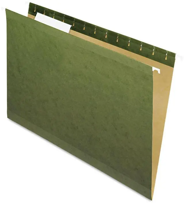 Main image of Pendaflex X-Ray Hanging File Folders 1/3 Tab Legal Standard Green 25/Box 415313