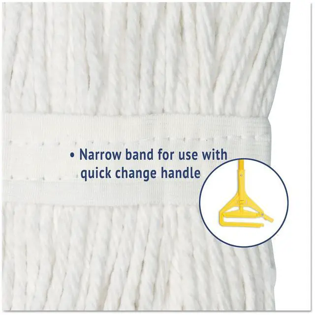Alt view image 12 of 20 - Boardwalk Cut-End Wet Mop Head Rayon No. 20 White 2020REA