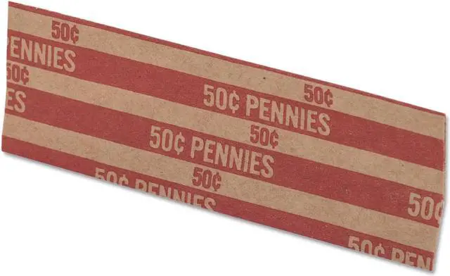 Alt view image 2 of 15 - Coin-Tainer Flat Coin Wrappers Pennies $.50 1000 Wrappers/Box 30001