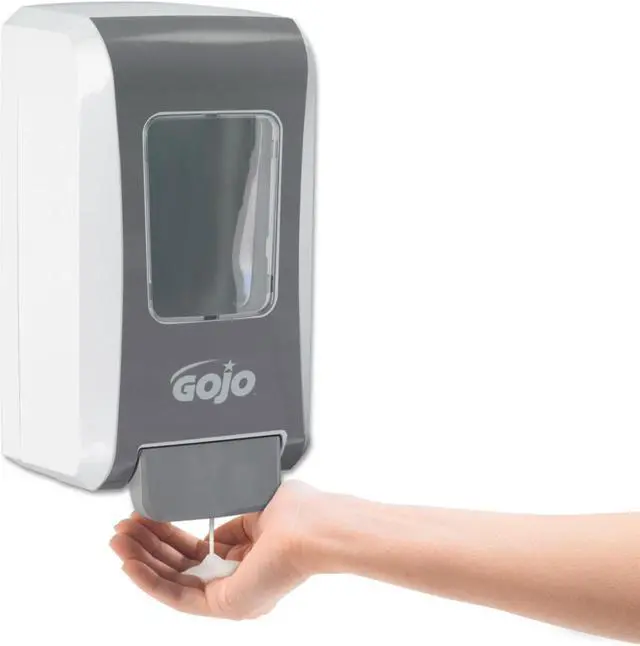 Alt view image 13 of 20 - FMX-20 2000mL Foam Soap Dispenser, Push-Style, White/Gray GOJO 5270-06