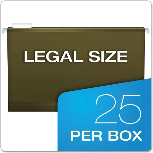 Alt view image 13 of 15 - Pendaflex Reinforced 2" Extra Capacity Hanging Folders Legal Standard Green 25/Box 4153X2