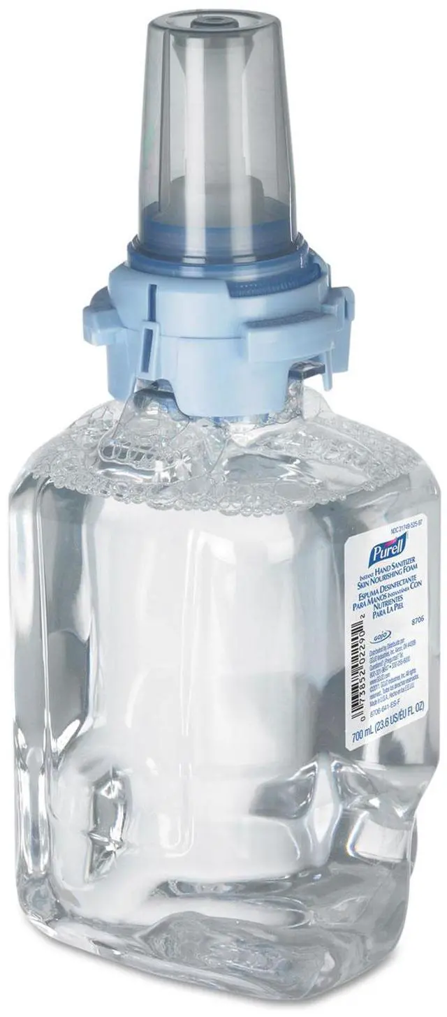 Alt view image 9 of 16 - Purell 870504CT Advanced Instant Hand Sanitizer Foam, ADX-7, 700 ml Refill, 4/Carton, 1 Carton