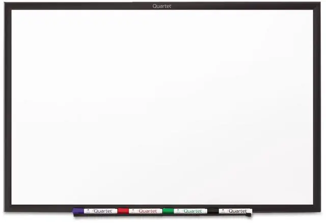 Alt view image 12 of 17 - Quartet S534B Prestige 2 DuraMax Porcelain Magnetic Whiteboards, Mahogany Finish Frame, 4' x 3'