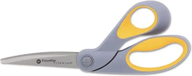 Main image of Acme United 14669 9   Titanium Bonded Bent Handle Scissors  Gray 3/Pk