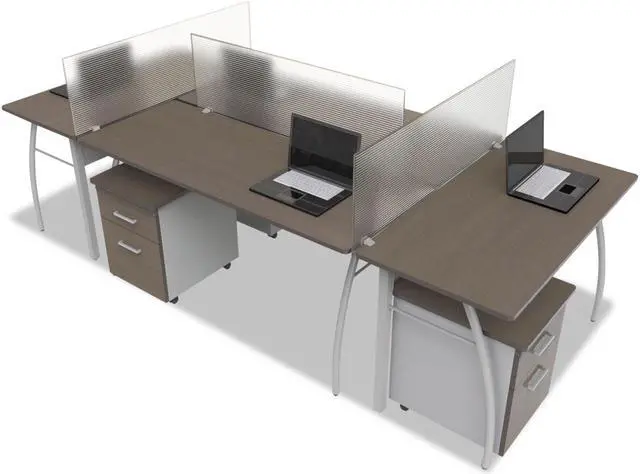 Alt view image 14 of 17 - Linea Italia Trento Line Dividing Panel Polycarbonate 47-1/8 x 1 3/4 x 15-1/2