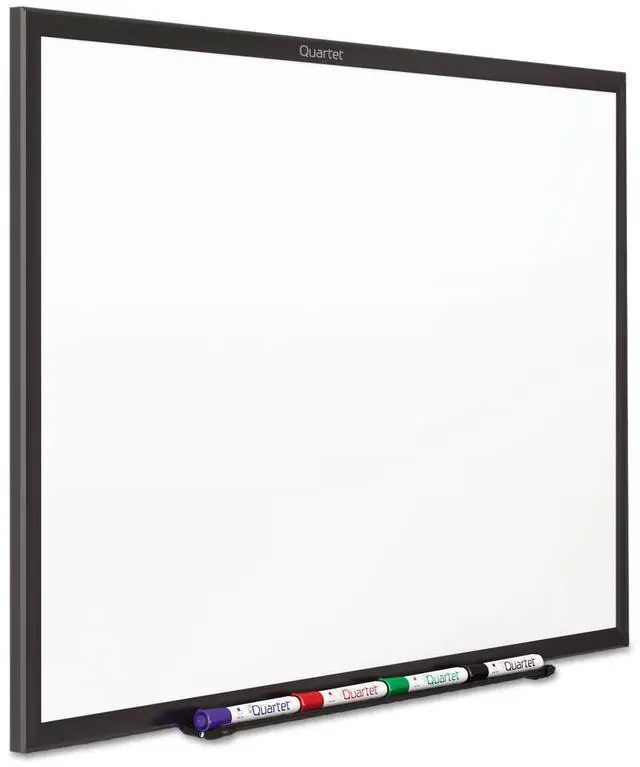 Alt view image 14 of 17 - Quartet S534B Prestige 2 DuraMax Porcelain Magnetic Whiteboards, Mahogany Finish Frame, 4' x 3'