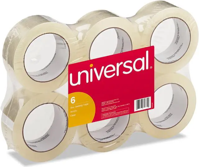 Alt view image 2 of 10 - Universal General-Purpose Box Sealing Tape 48mm x 100m 3" Core Clear 6/Pack