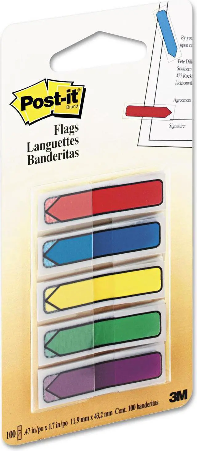 Alt view image 2 of 15 - Post-it Arrow 1/2" Page Flags Blue/Green/Purple/Red/Yellow 20/Color 100/Pack