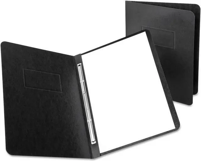 Alt view image 3 of 3 - Oxford 12706 PressGuard Coated Report Cover, Prong Clip, Letter, 3" Capacity, Black