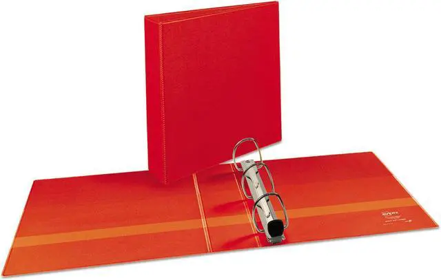 Alt view image 3 of 20 - Avery Heavy-Duty View Binder w/Locking 1-Touch EZD Rings 2" Cap Red 79225