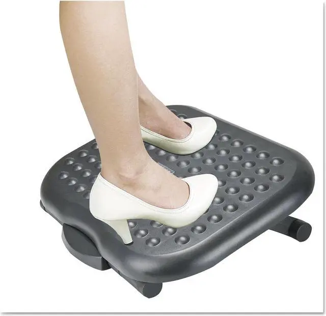 Alt view image 9 of 15 - Alera Relaxing Adjustable Footrest 13 3/4w x 17 3/4d x 4 1/2 to 6 3/4h Black FS212