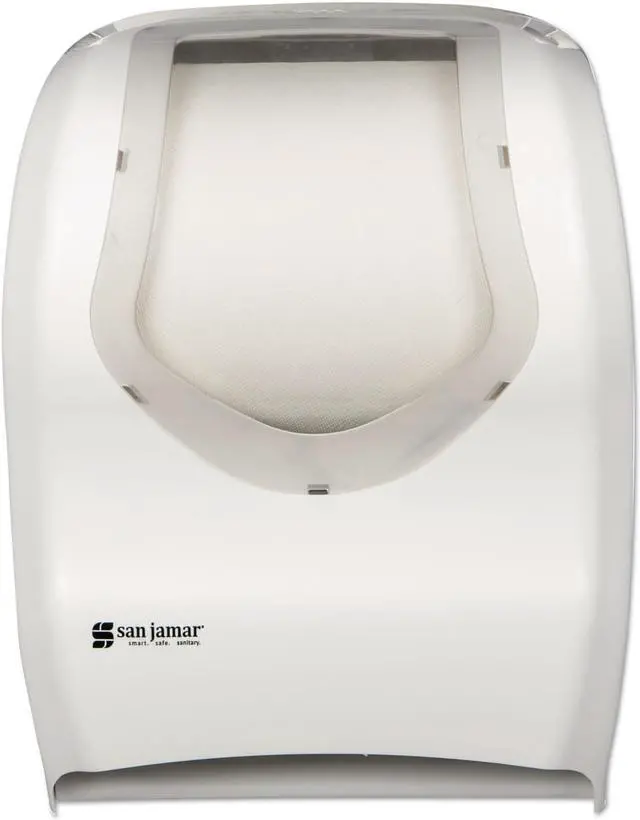 Alt view image 2 of 6 - San Jamar T1470WHCL Smart System With Iq Sensor Towel Dispenser, 16 1/2 X 9 3/4 X 12, White/Clear