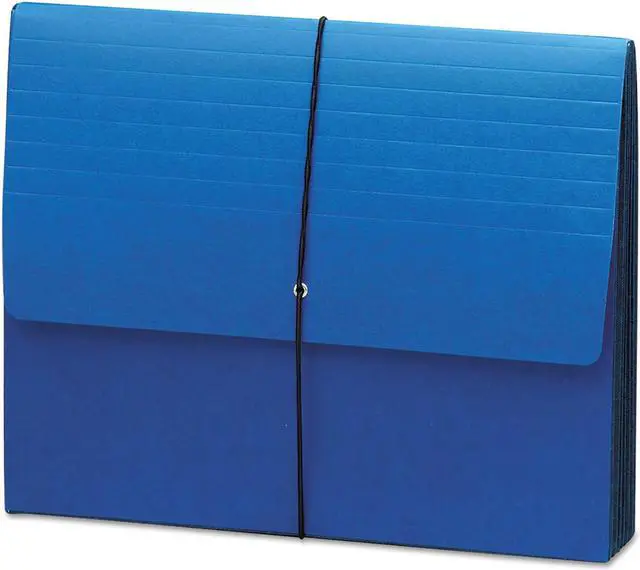 Main image of Smead Extra-Wide 5 1/4" Exp Wallets 12 3/8 x 10 Navy Blue 71122