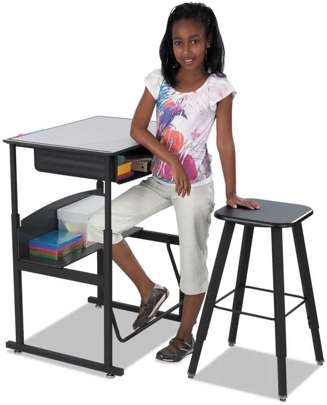 Alt view image 12 of 12 - Safco AlphaBetter Sitting Stool 1205BL
