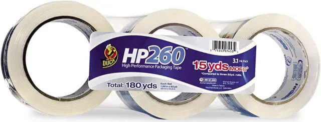 Main image of Duck Carton Sealing Tape 1.88" x 60yds 3" Core Clear 3/Pack HP260C03