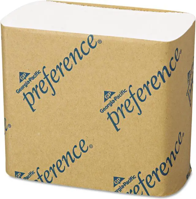Alt view image 8 of 14 - Georgia Pacific GPC 101-01 Preference Singlefold Interfolded Bathroom Tissue - 60 Packs per Case