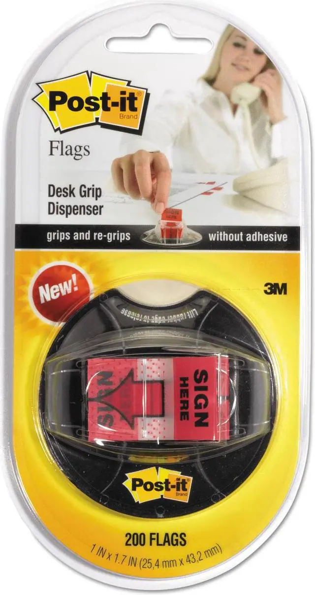 Alt view image 4 of 20 - 3M 680HVSHR High Volume Flag Dispenser Sign Here Red 200 Flags per Dispenser