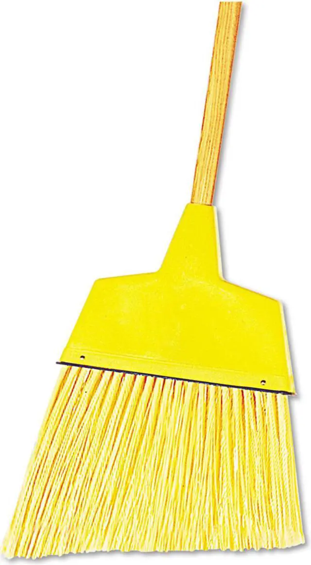 Main image of Boardwalk Angler Broom Plastic Bristles 53" Wood Handle Yellow 12/Carton 932ACT