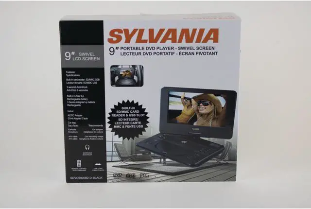 Alt view image 4 of 13 - SYLVANIA SDVD9000B2 9" Swivel-Screen Portable DVD Player