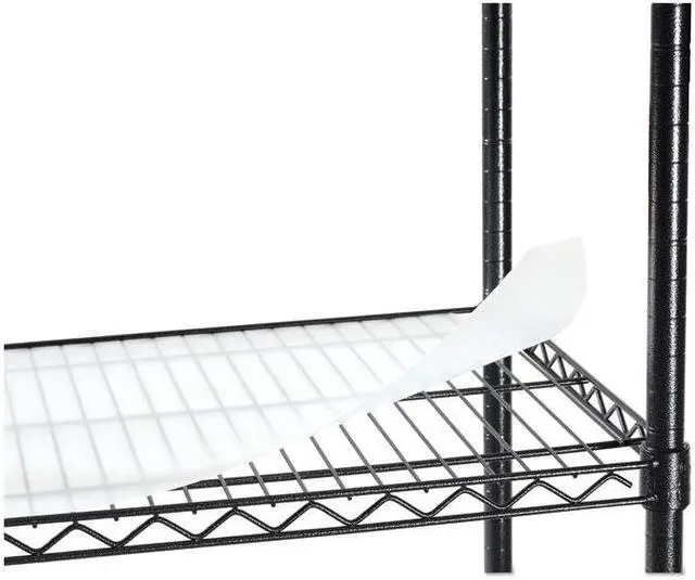 Alt view image 5 of 15 - Alera 5-Shelf Wire Shelving Kit Casters and Shelf Liners 36x18x72 Black Anthracite