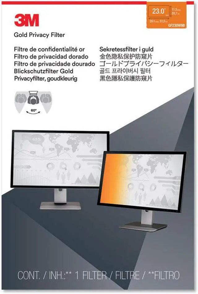 Alt view image 7 of 20 - 3M - OPTICAL SYSTEMS DIVISION GF230W9B GOLD PRIVACY FILTER FOR 23IN WS