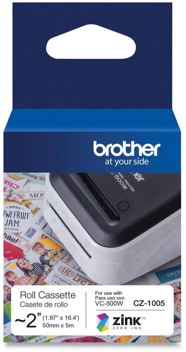 Alt view image 7 of 20 - Brother Genuine CZ-1005 continuous length ~ 2 (1.97") 50 mm wide x 16.4 ft. (5 m) long label roll featuring ZINK® Zero Ink technology - 1 31/32" Width x 16 13/32 ft Length - Zero Ink