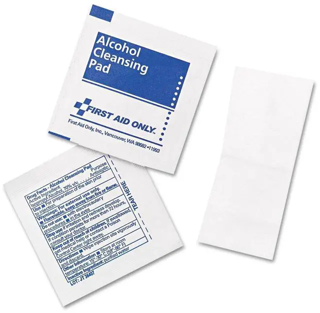 Alt view image 4 of 10 - First Aid Only Inc Alcohol Cleansing Pads 20/BX White FAE4001