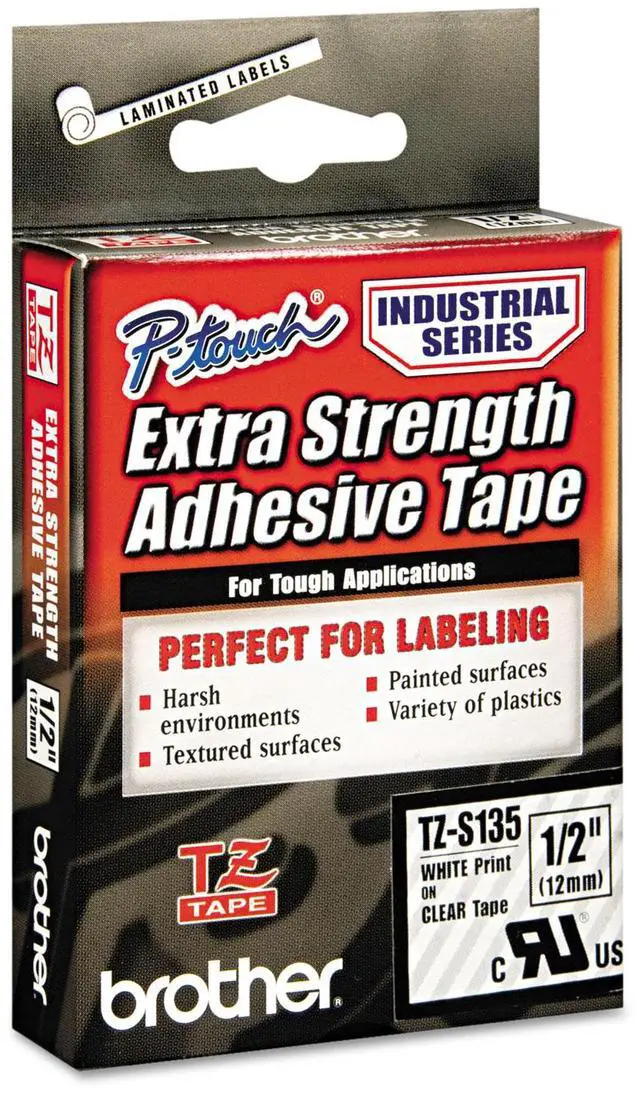 Alt view image 6 of 7 - Brother TZe-S135 Extra Strength Label Tape