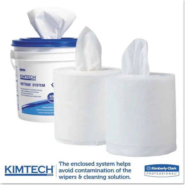 Alt view image 6 of 8 - Kimtech* Wipers for WETTASK System 12 x 12 1/2 90/Roll 6 Rolls/Carton 06411