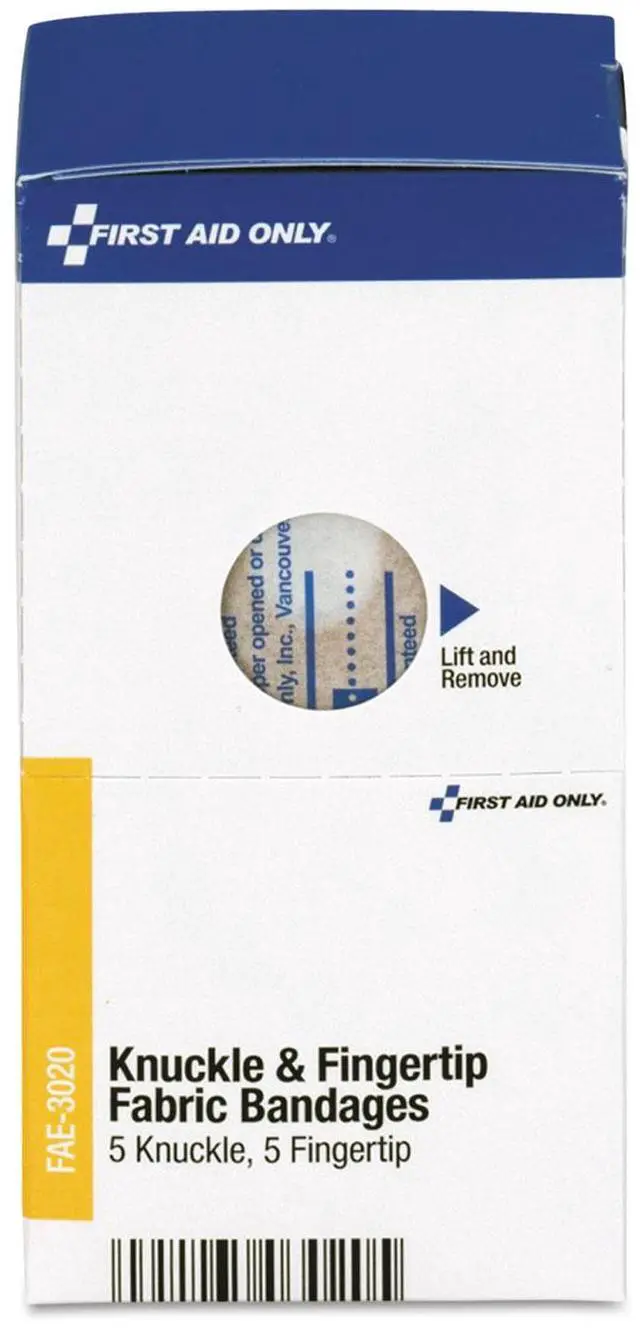 Alt view image 6 of 6 - First Aid Only, Inc Knuckle/Fingertip Fabric Bandages 10/BX Beige FAE3020