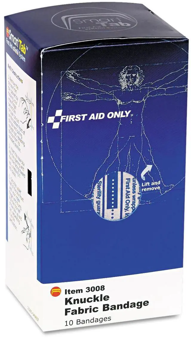 Alt view image 6 of 7 - First Aid Only, Inc Knuckle Fabric Bandages 10/BX Beiger FAE3008