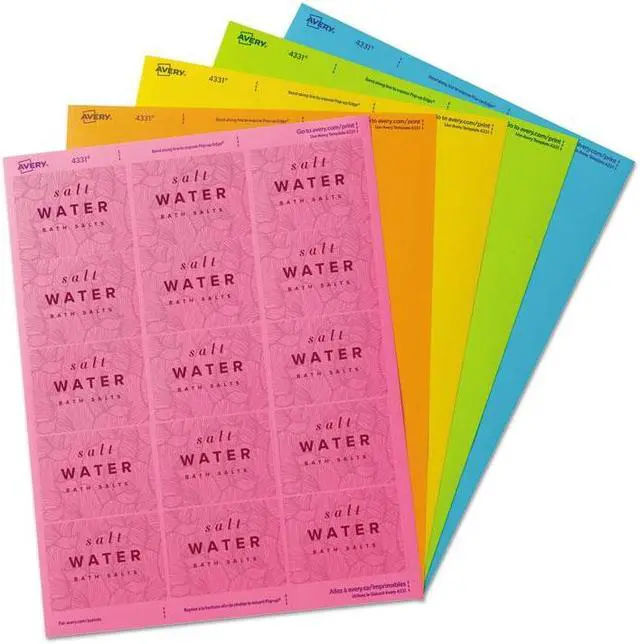 Alt view image 2 of 20 - Avery Label,2x2 5/8",150/Pk,Ast 4331