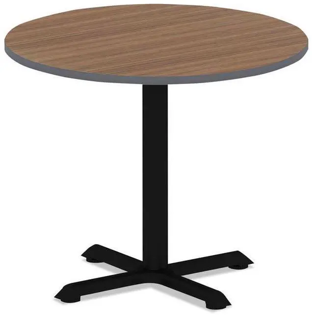 Alt view image 7 of 11 - Alera Reversible Laminate Table Top Round 35 3/8wx35 3/8d Espresso/Walnut