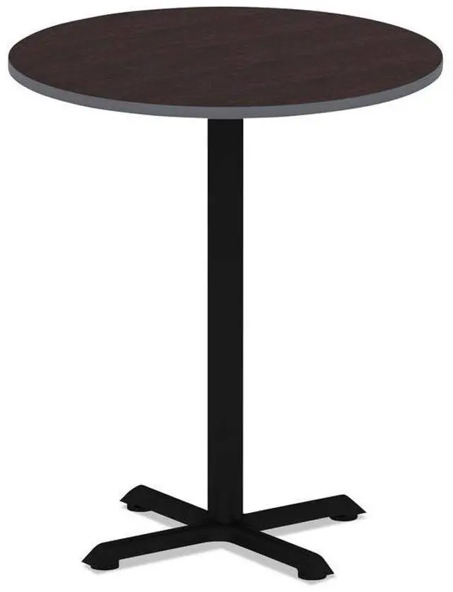Alt view image 8 of 11 - Alera Reversible Laminate Table Top Round 35 3/8wx35 3/8d Espresso/Walnut