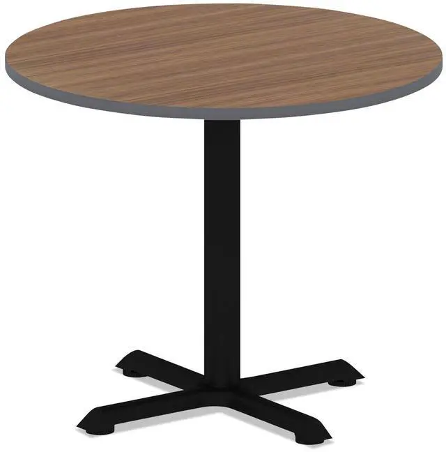 Alt view image 5 of 11 - Alera Reversible Laminate Table Top Round 35 3/8wx35 3/8d Espresso/Walnut