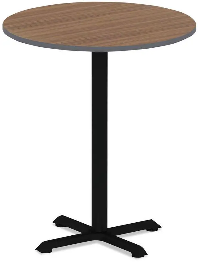 Alt view image 6 of 11 - Alera Reversible Laminate Table Top Round 35 3/8wx35 3/8d Espresso/Walnut